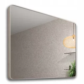  Loft Spiegel 140x70 Aluminium Abgerundeter weißer Rahmen