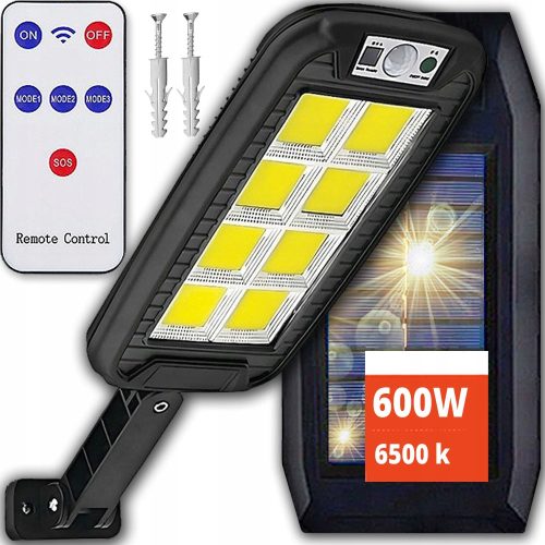  LED-Straßenleuchte 600 W 6100 lm solarbetrieben