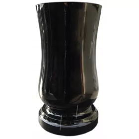  SCHWARZE, WIDERSTANDSFÄHIGE TOMBGRAPH-VASE 28 CM