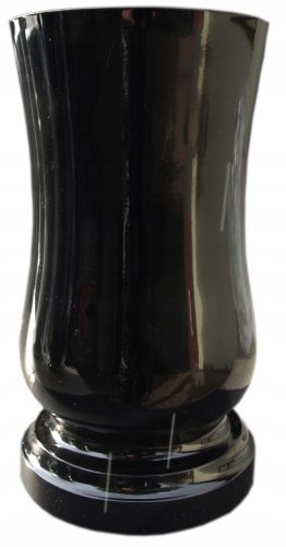  SCHWARZE, WIDERSTANDSFÄHIGE TOMBGRAPH-VASE 28 CM