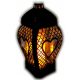  Kerzenlaterne Glamour Heart Openwork schwarz 29 cm