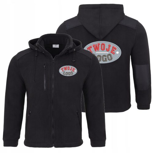 Corporate-Arbeitsfleece mit Kapuze und L-Logo-Stickerei