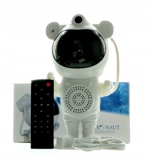  Projektorlampe BLUETOOTH PROJEKTOR Nachtlampe ASTRONAUTA weiß