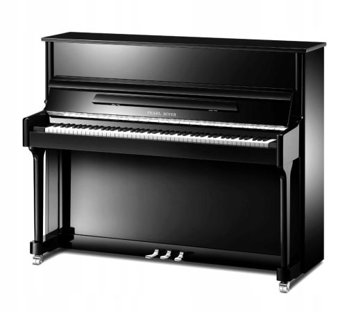  Pearl River Progress 118 EU Akustikklavier, glänzendes Schwarz + Chrom