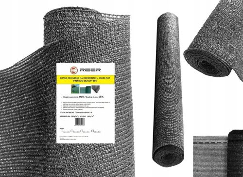 160 g SCHATTENNETZ, 95 % ABDECKUNG FÜR ZAUN 1,5 x 50 m, ANTHRAZIT