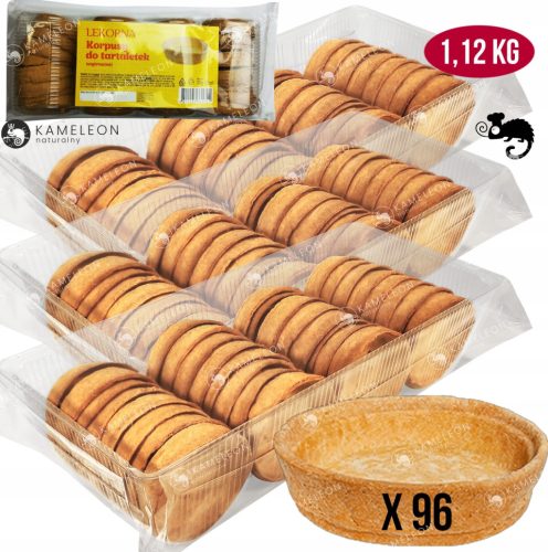 LEKORNA Großpackung Tarteletten-Körper 1,12 kg, ohne Farbstoffe, 3x32 Stk.