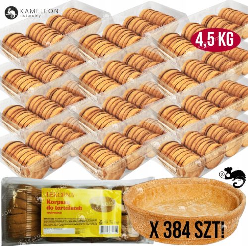 LEKORNA Gehäuseteile für Tartelettes - 12 Packungen à 32 Stück, Salzig, 4,5 KG