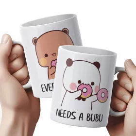    Set aus Keramikbechern 330 ml Bubu und Dudu als Geschenk für Paare