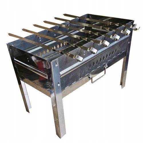  KLAPPBARER GRILL AISI430 EDELSTAHL MANGAL SPIEßE SPIKES ABDECKUNG