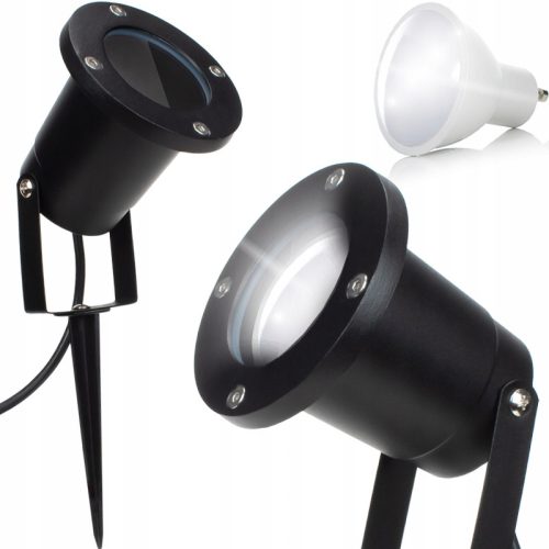 Einbau-Solarleuchte Decorya schwarz 31 cm 1 Stk. + GU10 LED-Leuchtmittel 5W 400lm 4000K Neutralweiß