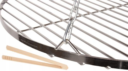  GITTER ÜBER DEM KAMIN FÜR GRILL FIRE 60 CM GARTEN CHROM EDELSTAHL FÜR DREIFUSS