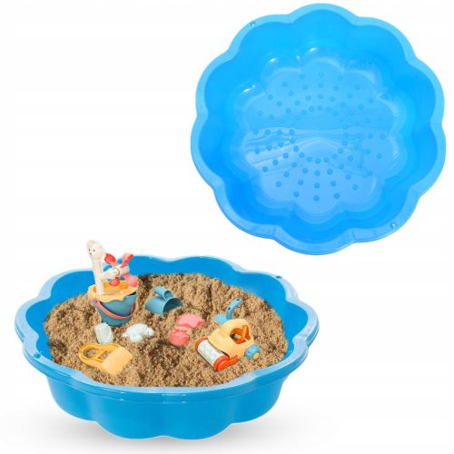 Starplast Blumensandkasten mit Deckel, blau, 77 cm