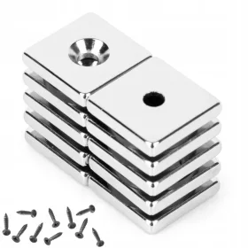 NEODYM-MAGNET FÜR SCHRAUBE 14x14x3 mm STARK - 10 STK