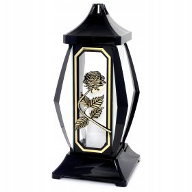    Hohe 40 cm große künstlerische Kerze aus Silber mit Rosenmotiv