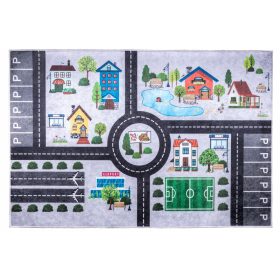  Rutschfester Teppich CITY STREETS PUFFY 80X150 cm