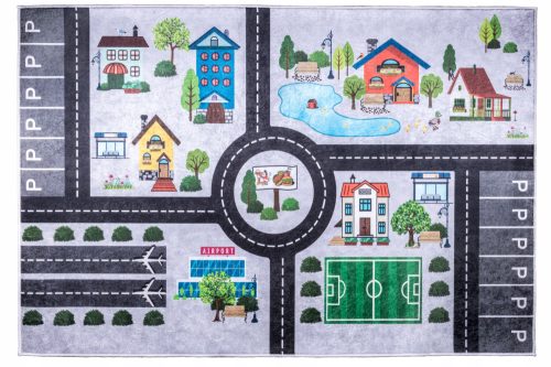  Rutschfester Teppich CITY STREETS PUFFY 80X150 cm