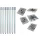 Schornsteinreinigungsset von unten 9,8 m (1,4) 5 quadratische Bürsten 120–200