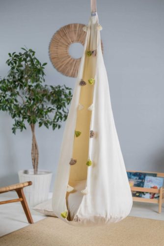 SWING COCOON CREME FRINGE Durchm. 70 cm