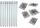 Schornsteinreinigungsset von unten 11,2 m (1,4) 5 quadratische Bürsten 120–200