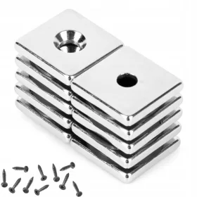 NEODYM-MAGNET FÜR SCHRAUBE 18x18x3 mm STARK - 10 STK
