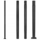 LICHTMAST 3M MAST FÜR STRASSENLEUCHTEN LATERNEN 60mm SCHWARZ