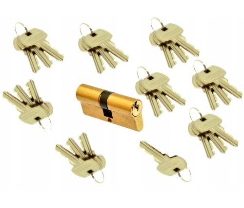 Schließzylinder 30/35 + 25 Schlüssel, Messinggerda für Türen