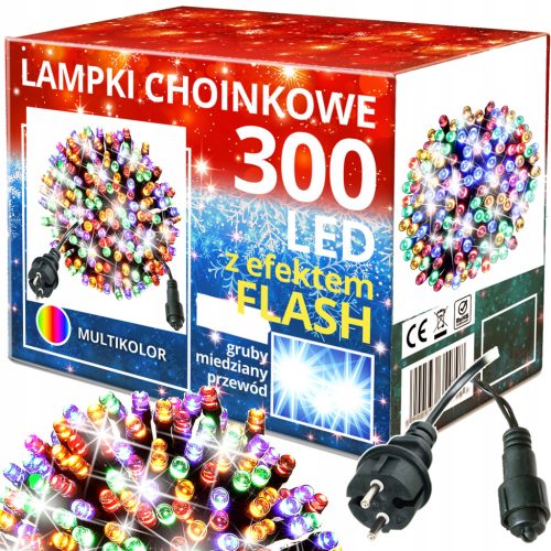  300 LED-Weihnachtsbaumlichter FLASH Weihnachtsbaumkette WEIHNACHTSBAUM FLASH OUT/OUT