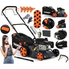    Handlicher Prime Benzin-Rasenmäher mit Korb, 123 cm³ Fassungsvermögen. Korb 40 l, Schnittbreite 40 cm