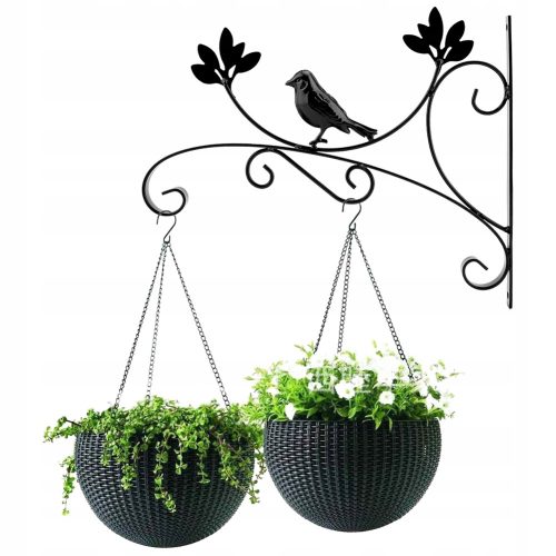 HAKEN-Halter, Blumentopf-Aufhänger aus Metall, VOGEL