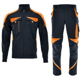   Sara NEOFLEX lange Arbeitshose, ORANGE/ HOSE + SWEATSHIRT, Größe 48