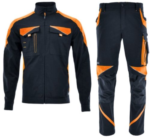Sara NEOFLEX lange Arbeitshose, ORANGE/ HOSE + SWEATSHIRT, Größe 48