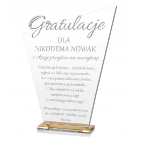    Statuette für einen Rentner, graviert, Personalisierung, Ruhestandsgeschenk