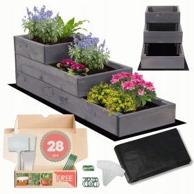  Mini-Gewächshaus 93 cm x 30 cm aus Holz