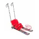  SKISCHUHE FÜR KINDER MIT STÖCKEN 60CM 2in1 SET