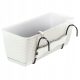  Prosperplast Blumentopf 38,6 cm x 15,4 x 1 cm weißer Kunststoff