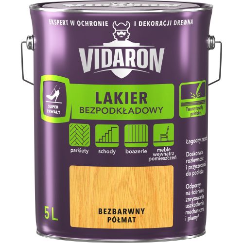 Vidaron Bodenlack, farblos, halbmatt, 5 l
