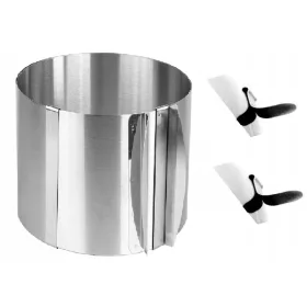   Elitehoff Kuchenform 30 x 30 cm Durchmesser 30 cm + Metalldekorationsstange 3,5 x 7 cm