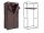  Gockowiak Kleiderschrank 5907439176496 75 x 160 x 50 cm Brauntöne