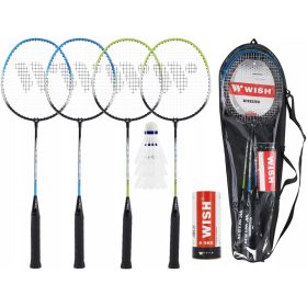 Schlägerset mit Federball WISH Racket Badmintonschläger