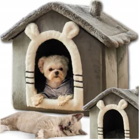    KATZE-HUNDE-HÜTTE, HUNDEBETT, HUNDLE, BETT, STIFT, KISSEN, COUCH