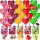 Herz-förmige Zuckerfreie Lollipops von Bunny Ninja - 25 Stück Mix