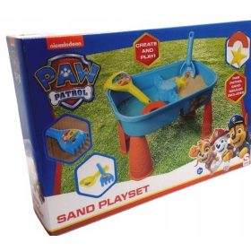 Gartentisch zum Spielen im Paw Patrol Sandkasten