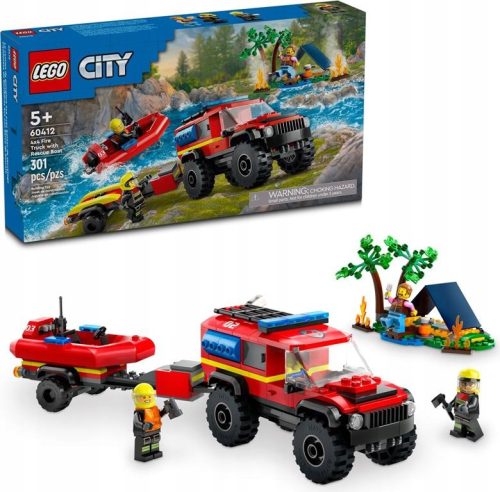  60412 4X4-FEUERWEHRWAGEN MIT RETTUNGSBOOT