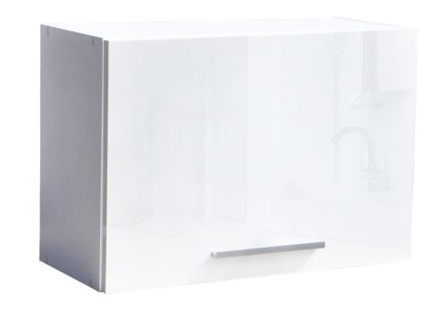 Badezimmerschrank mit Hängeklappe, glänzend 70