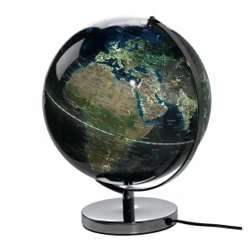  Beleuchteter Globus mit Stadtlichtern