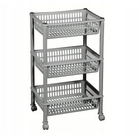  Plast Team Badezimmerregal, Grautöne, 29 x 39,4 x 68,5 cm