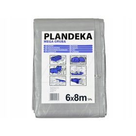   Mega Starke Abdeckplane 6x8 Meter, 260 g/m², wasser- und frostbeständig