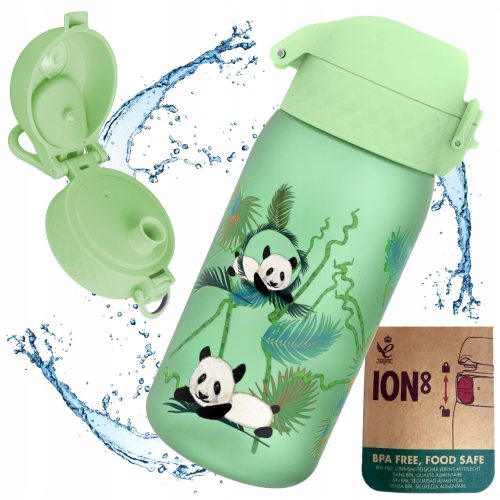  ION8 PANDA Wasserflasche mit Ausguss für Kinder. Flasche mit PZH-ZERTIFIKAT 0,4 l