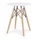  ModernHome Tisch Wohnzimmermöbel rund 60 x 60 x 75,5 cm weiß