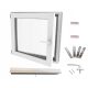 PVC-Fenster Lorac RU50x50B-58L weiß links 50x50 cm